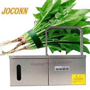 Precio de fábrica Equipo de atado automático Máquina flejadora de verduras de mesa Máquina de paquete de plástico a la venta