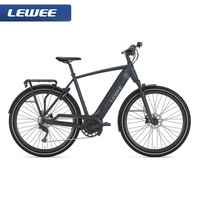 Bicicleta Urbana OEM de 28 Pulgadas con Cuadro de Aleación, 10 Velocidades, Frenos de Disco Hidráulicos, Bicicleta Eléctrica Urbana