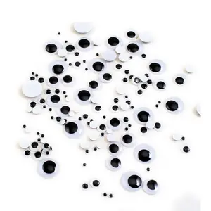 Großhandel selbst klebende Kunststoff Googly Eyes Handwerk Puppe Bär Puppen Spielzeug Wiggle googly bewegliche Augen für DIY