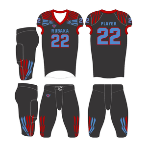 Uniforme de football américain en polyester de grande taille avec logo personnalisé professionnel Ensembles de vêtements de sport antibactériens respirants à séchage rapide chauds - Product Image 1