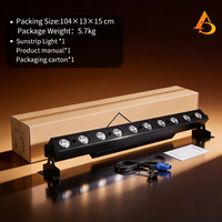 AICPOSE Barra de Luz LED Profesional de 10*50W para Pared, Control DMX, 500W, para Escenarios, Clubes, Teatros, Bodas