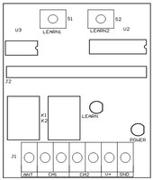 YET402PC OEM/ODM Développement Personnalisé Récepteur d'Ouverture de Portail Sans Fil RF 433.92mhz Code Roulant Certifié CE Portée 100m AC/DC