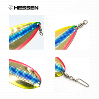 Leurre de pêche OEM 108mm Jet Dodgers en acier inoxydable, type cuillère, pour eau salée et lac, pour la pêche au saumon, au thon, à la truite, au requin, au zander et au brochet
