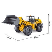 Nouveauté Huina 1583 2.4G 1/14 Échelle 24CH Alliage Hauteur Simulation de Chargeur Forte Motivation Camion RC Voiture Jouets pour Enfants