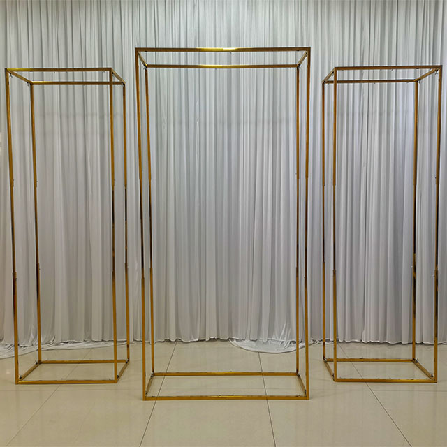 3d square arch frame white