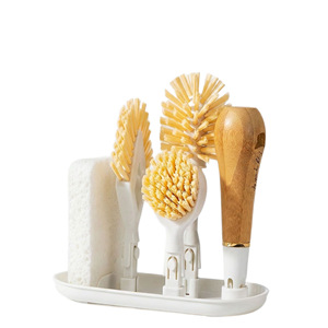 Ensemble de brosses de nettoyage de cuisine avec distributeur de savon, brosse multifonction écologique pour nettoyer les casseroles, les cuisinières et les tasses - Product Image 1