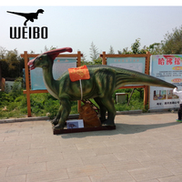 Modèle de dinosaure animé électrique à chevaucher en silicone et acier, attraction de parc d'attractions pour jeunes cavaliers