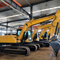 Mini-excavatrice compacte de 0,89 tonne avec débit hydraulique de 18 L/min, réservoir de carburant de 7 L, profondeur de creusement de 1520 mm pour l'entretien des petites exploitations agricoles et des vergers