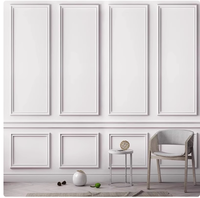 Panel Dinding Gypsum 3D Eropa Putih, Mural Dinding Simulasi Wainscoting, Kain Dinding Kustom untuk Wallpaper Studio Foto dan Homestay