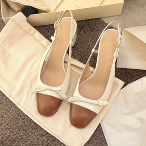Zapatos planos de ballet para mujer estilo vintage francés - zapatos individuales de piel de oveja con tacón bajo, casuales de negocios, con cordones. - Product Image 2