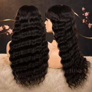 Perruques Lace Front en Cheveux Humains de Haute Qualité, Perruques Brésiliennes en Promotion, Style Ondulations Profondes Teintées, Extension de Cheveux Remy - Product Image 1