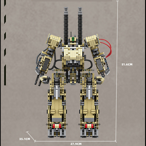 Ensemble de blocs de construction d'ingénierie pour enfants, modèle de collection de figurines de soldats miniatures, robot blindé, mécha guerrier, tank, transformation directe - Product Image 3