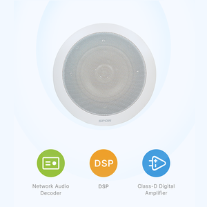 Système de haut-parleurs encastrés au plafond de 8 pouces <span class=keywords><strong>SPON</strong></span> OEM avec amplification 20W/POE15W, garantie de 2 ans - Product Image 4