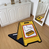 Tapis décoratif imprimé sur mesure, forme irrégulière, antidérapant et lavable pour chambre et salon