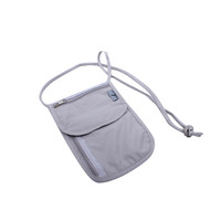 Tas Leher RFID Custom Travelsky untuk Pria, Tas Selempang Dada, Dompet Perjalanan Ringan dengan Kantung Paspor Anti RFID