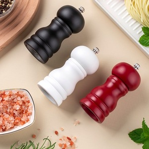 Molinillo de madera para sal y pimienta, juego de molinillo de pimienta con depósito ajustable, agitador - Product Image 2