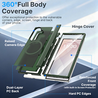 Étui de protection robuste pour Samsung Z Fold 8 Ultra avec support arrière dissimulé, finition mate, magnétique et protection d'écran intégrée