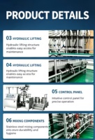 Homogénéisateur émulsifiant sous vide à cisaillement élevé Zhongjie avec élévateur hydraulique, mélangeur de pâtes industrielles pour produits chimiques quotidiens
