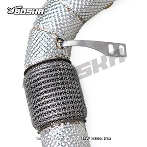 ท่อลงด้านล่างแบบมีฉนวนกันความร้อนติดตั้งเพิ่มสำหรับ BMW M550/M550i G30/N63 4.4TT ปี2017–2022ท่อลงประสิทธิภาพสูงจาก Boska Sport - Product Image 3
