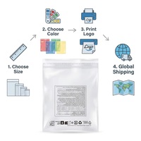 Sacs PE à fermeture autocollante pour l'emballage de vêtements, haute transparence, sur pochette refermable personnalisée pour l'expédition