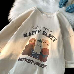 Verão personalizado dele e dela t-shirt em torno do pescoço waffle manga curta 100% algodão denim tecido extragrande fit - Product Image 3