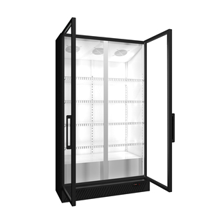 Réfrigérateur vertical à 2 portes vitrées, refroidissement par air, LED, certifié CE, avec étagères réglables pour les magasins de proximité, directement de l'usine - Product Image 5