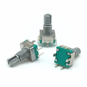 Plum menangani 20mm 15mm Rotary Encoder Coding Switch EC11 potensiometer Digital dengan tombol tekan Switch 5 Pin 20 posisi