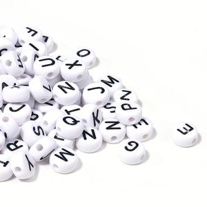 Perles en vrac en acrylique blanc 7x4mm, 500g, pour la fabrication de bijoux DIY - Product Image 5