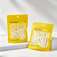 Sachet d'emballage dentaire de qualité alimentaire, imprimé sur mesure, pour appareils dentaires invisibles, pochette de rangement en plastique mat avec fermeture éclair