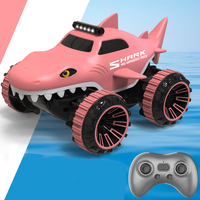 Jouets télécommandés pour voiture requin amphibie RC, utilisable sur l'eau et sur terre