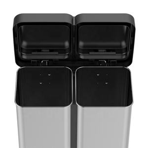 Poubelle de cuisine rectangulaire en acier inoxydable 50L avec pédale à fermeture en douceur nouvelle technologie poubelle - Product Image 4
