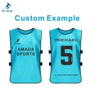 2024 kustom 100% poliester rompi sepak bola bib latihan sepak bola sejuk Pinnies olahraga untuk latihan - Product Image 5