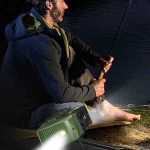 5 Speeds Strong Airflow 38 <b>Hours</b> Battery Brushless Motor <b>Three</b> Type Light Adjustment Hands-Free Hanging Personal Waist Fan - Product Image 5