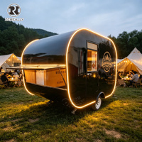 Remorque alimentaire CE entièrement équipée pour BBQ, camion à burgers, chariot à café extérieur