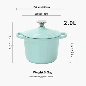 Casserole universelle en fonte dorée pour ragoût de côtes de porc, cuisson à la vapeur, antiadhésive, luxe léger, pour la fête de la mi-<span class=keywords><strong>automne</strong></span> - Product Image 5