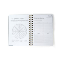 Carnet de gratitude personnalisé imprimé, avec spirale, pour affirmations, bien-être, pleine conscience et planification positive