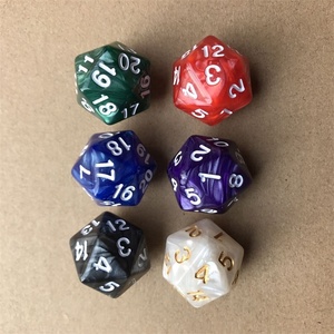 DND Factory Wholesale Acrylic Polyhedral 20 Face Single 20 Sided Marble Dice - Product Image 2