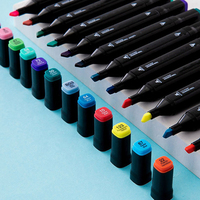 Ensemble de stylos surligneurs à double pointe pour artistes, école, bricolage, permanents, 120 couleurs, marqueurs d'art
