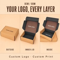 Boîtes rigides en carton ondulé brun de luxe personnalisées avec dorure à chaud, recyclables, pour emballage cadeau et expédition