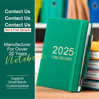 Envíos Rápidos Agenda Diaria 365 Días Personalizada 2027 2028 Todo el Año A5 Cuaderno de Cuero PU para Planificar Reuniones con Bolígrafo