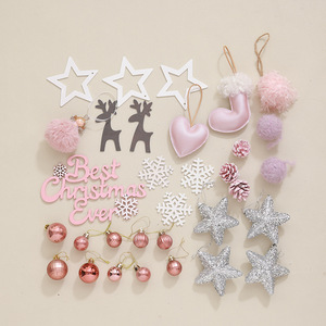 Albero di Natale Musicale da Tavolo, Mini Albero di Natale Artificiale con Scritta 'Buon Natale' in Glitter Oro Rosa - Product Image 5