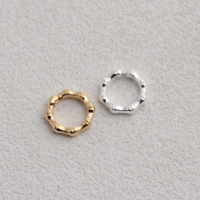 Fermoir à ressort rond en forme de bambou en or 14K plaqué or/argent S925, mousqueton, boucle en O, fournitures pour la fabrication de bijoux