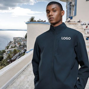 Veste coupe-vent décontractée pour homme, col montant, hiver, imperméable, respirante, séchage rapide, écologique, fermeture éclair sur le devant, activités de plein air, randonnée - Product Image 3