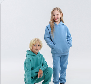 Conjunto <span class=keywords><strong>de</strong></span> Sudadera con capucha para niños <span class=keywords><strong>de</strong></span> marca <span class=keywords><strong>de</strong></span> moda <span class=keywords><strong>americana</strong></span> Europea 350G polar grueso para niño y niña colección <span class=keywords><strong>de</strong></span> verano al por mayor - Product Image 3
