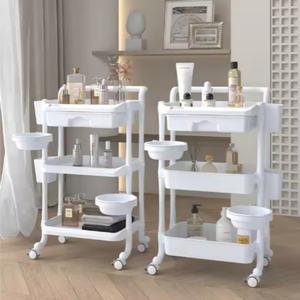 Hot-sale Salon <b>Tools</b> Hairdressing Hand <b>Cart</b> With Wheel Metal Beauty Salon Trolley - Product Image 3