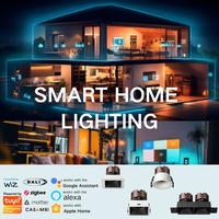 Spot MR16 à double tête GU10 Spot en aluminium Led Dimmable RGB Tuya Spots encastrés Spot de plafond Led intelligent moderne