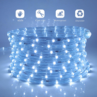 Rouleau de 50 m de guirlandes lumineuses LED en PVC IP67, flexibles, à changement de couleur RGB, pour extérieur, façade architecturale, événements festifs, décorations découpables sur bobine
