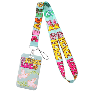 Promotion Gift Customized Full Color Printing Adjustment Nylon Key Neck Strap Anime Lanyard
