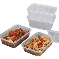Boîtes en PP, couleurs personnalisées et plusieurs tailles disponibles, pour nouilles de riz, pizza, sushi, pâtes, légumes, emballages alimentaires scellés