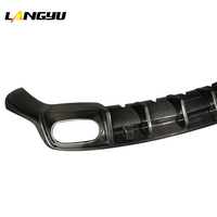 Pièce de modification de voiture Langyu séparateur arrière pièces de carrosserie en Fiber de carbone sèche lèvre de pare-chocs arrière pour Porsche Panamera 971 diffuseur arrière